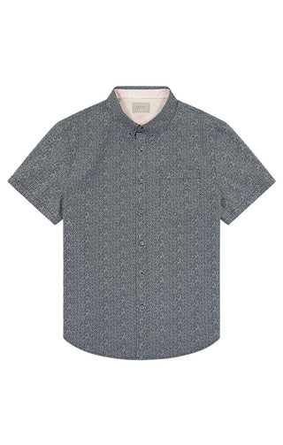 Black Micro Floral Short Sleeve Tech Shirt - JACHS NY