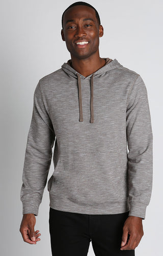 Grey Novelty Knit Pullover Hoodie - JACHS NY