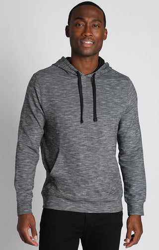 Charcoal Novelty Knit Pullover Hoodie - JACHS NY
