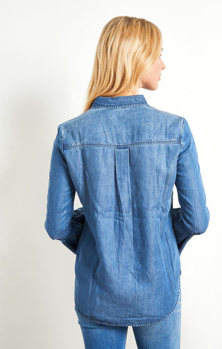 Denim Button Down with Bell Sleeves - JACHS NY