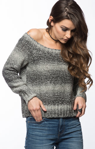 Ombre Off The Shoulder Sweater - JACHS NY