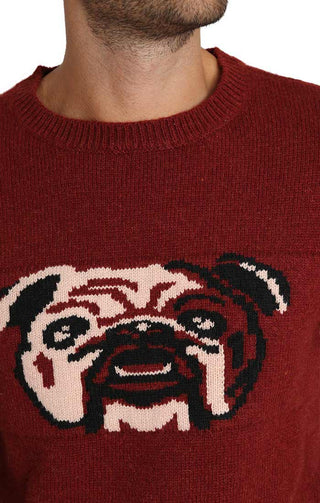 Bulldog Merino Wool Crewneck Sweater - JACHS NY