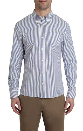 Striped Stretch Oxford Shirt - JACHS NY