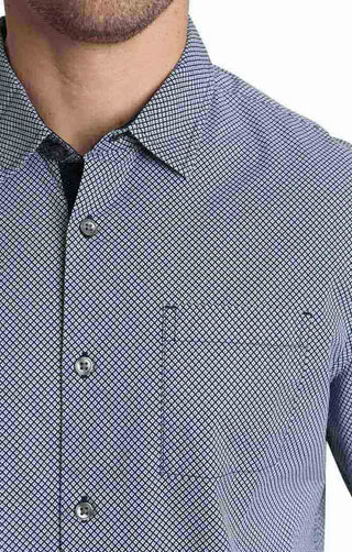 Diamond Print Long Sleeve Tech Shirt - JACHS NY