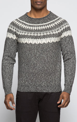 Melange Fair Isle Roll Neck Sweater - JACHS NY
