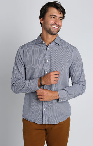 Micro Houndstooth Laundered Shirt - JACHS NY