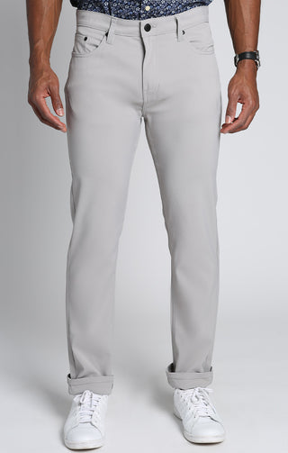 Grey Straight Fit Performance Tech Pant - JACHS NY
