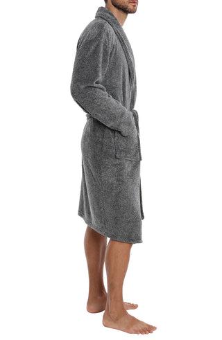Grey Plush Weekender Robe - JACHS NY