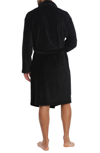 Black Plush Weekender Robe - JACHS NY