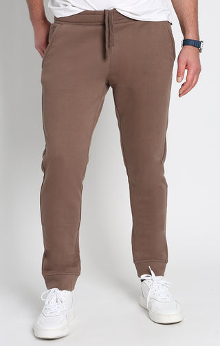 Brown Sueded Fleece Jogger - JACHS NY