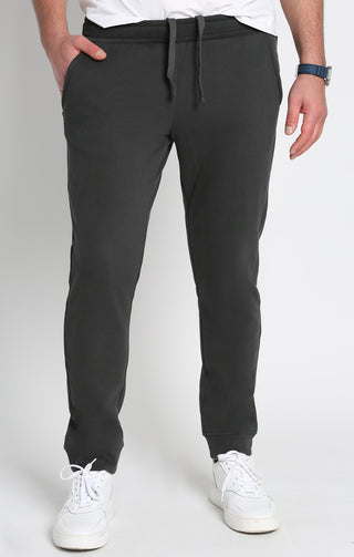 Charcoal Sueded Fleece Jogger - JACHS NY