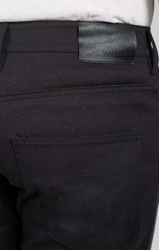 Black Straight Fit Premium Flex Pant - JACHS NY