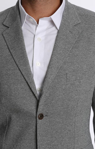 Grey Knit Oxford Blazer - JACHS NY