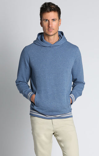 Blue Soft Touch Varsity Pullover Hoodie - JACHS NY
