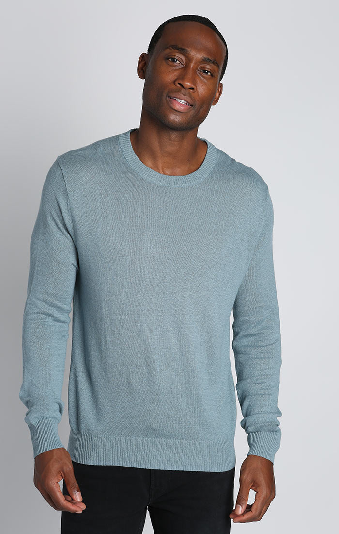 Blue Lightweight Crewneck Sweater – JACHS NY