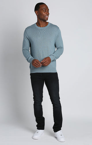 Blue Lightweight Crewneck Sweater - JACHS NY