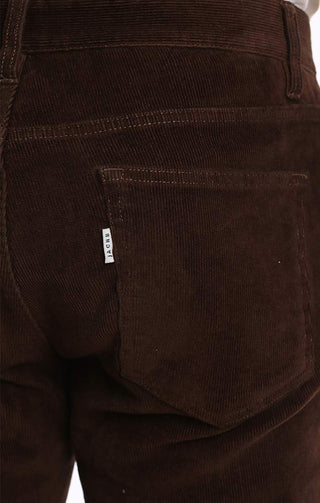 Brown Straight Fit Stretch Corduroy Pant - JACHS NY