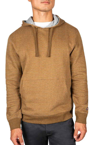 Copper Striped Fleece Pullover Hoodie - JACHS NY