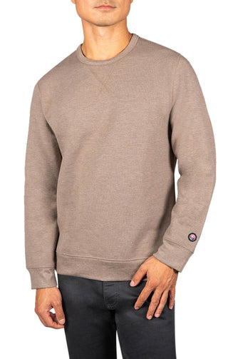 Brown Soft Touch Crewneck Pullover - JACHS NY