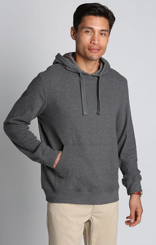 Charcoal Stretch Poly Rayon Hoodie - JACHS NY