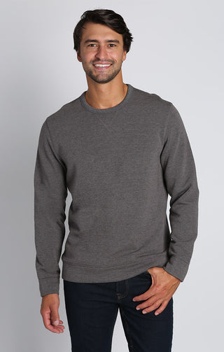 Charcoal Soft Touch Crewneck Pullover - JACHS NY