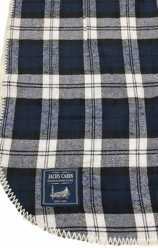 Grey Sherpa Lined Flannel Blanket - JACHS NY