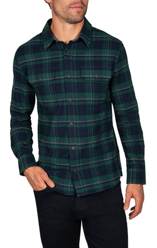 Green Plaid Brawny Flannel Shirt - JACHS NY