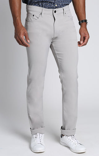 Grey Straight Fit Performance Tech Pant - JACHS NY
