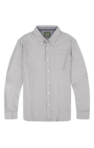 Grey Brushed Oxford Shirt - JACHS NY