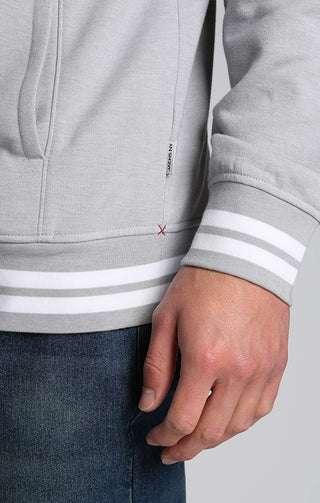 Light Grey Soft Touch Varsity Pullover Hoodie - JACHS NY