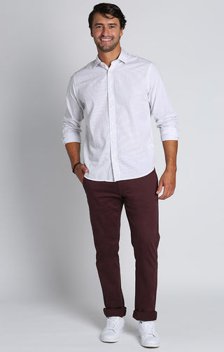 White Striped Laundered Shirt - JACHS NY