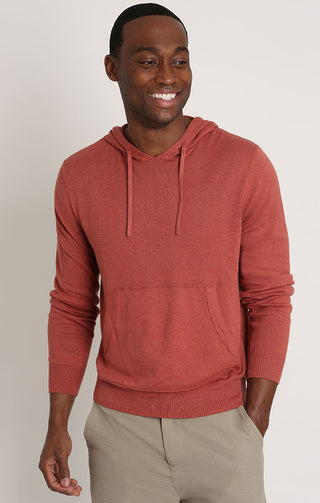 Light Red Hooded Pullover Sweater - JACHS NY