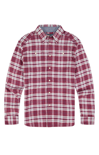 Maroon Plaid Flannel Shirt - JACHS NY