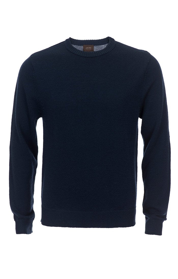 Merino Wool Raglan Sweater with Elbow Patches - Charcoal - Men's