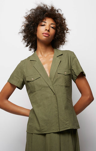 Olive Safari Shirt - JACHS NY