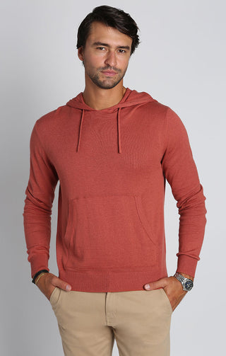 Light Red Hooded Pullover Sweater - JACHS NY