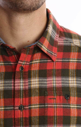Red and Green Flannel Shirt - JACHS NY