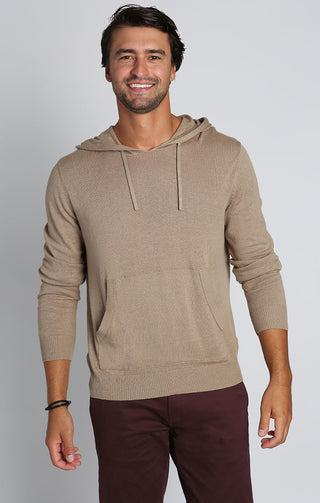 Tan Hooded Pullover Sweater - JACHS NY