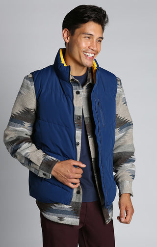 Blue Quilted Puffer Vest - JACHS NY