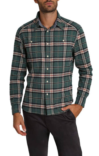 Green Plaid Flannel Shirt - JACHS NY